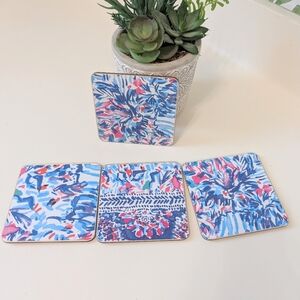 Set Of 4 Lilly Pulitzer Handmade Coasters